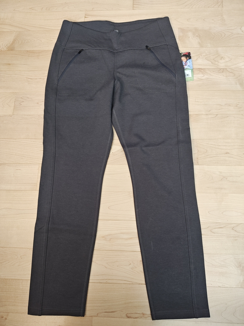 Sherpa Adventure Gray Active Pants with Zip Pockets